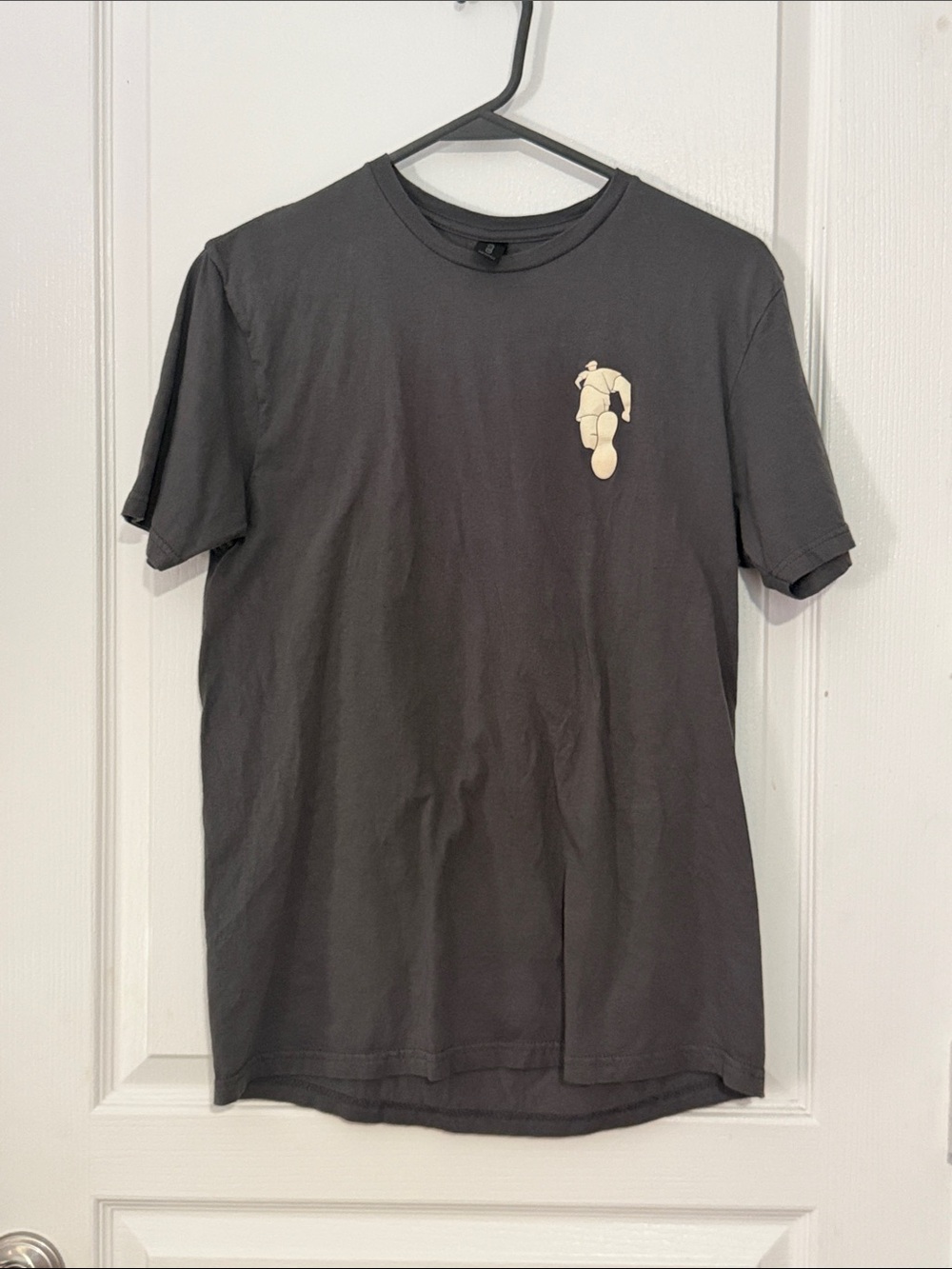 Gildan Charcoal Short Sleeve Tee with Cream Graphic